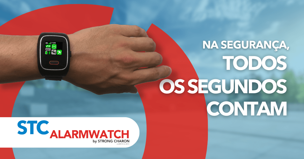 STC AlarmWatch - Imagem blogue com o texto "Na segurança, todos os segundos contam"