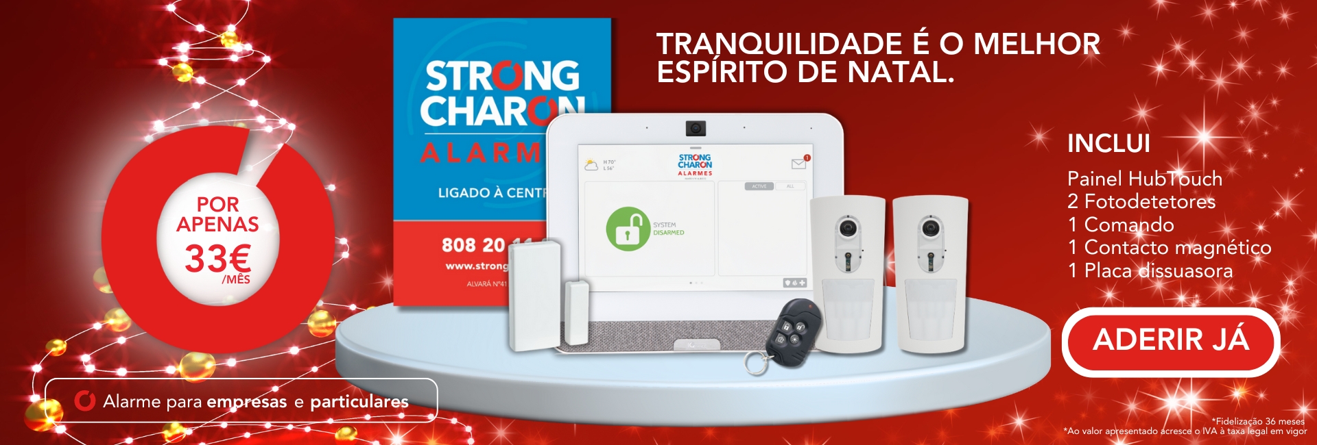 Strong Charon Alarmes - Banner website (dezembro 2025) STRCHR Alarmes - Campanha Natal 2024 - STC AlarmWatch